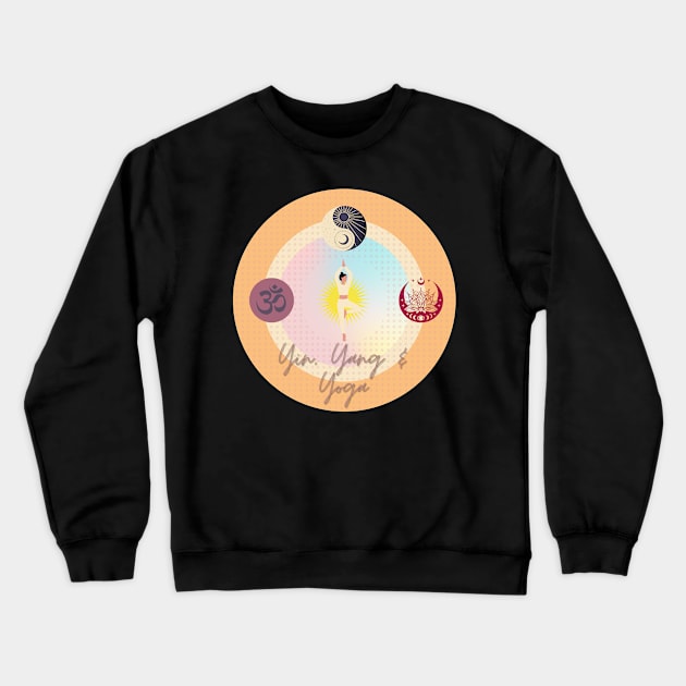 Yin, Yang and Yoga Crewneck Sweatshirt by Spirit Shirts